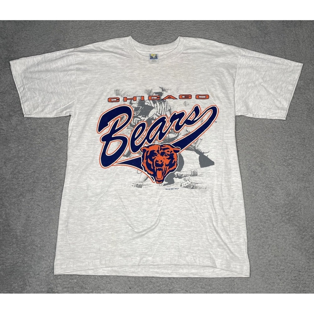 VTG 1994 Chicago Bears‎ Double Sided Graphic T-Shirt Medium USA Made Competitor